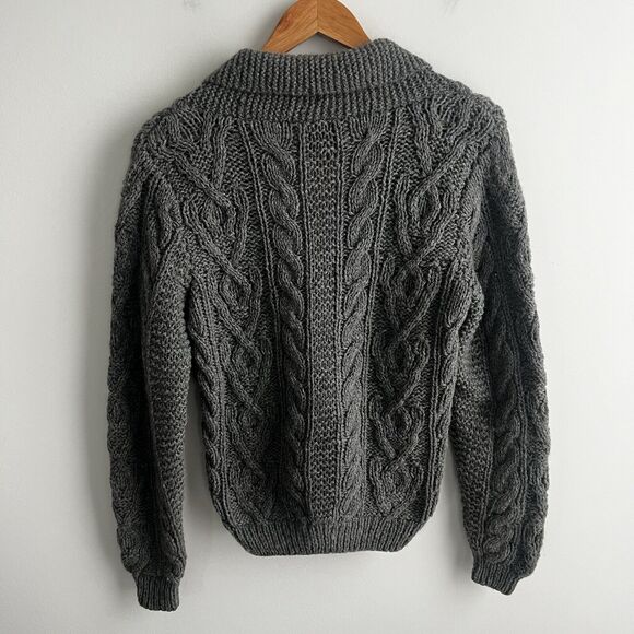 J. Crew Factory Gray Cable Knit Cardigan - Picture 5 of 6